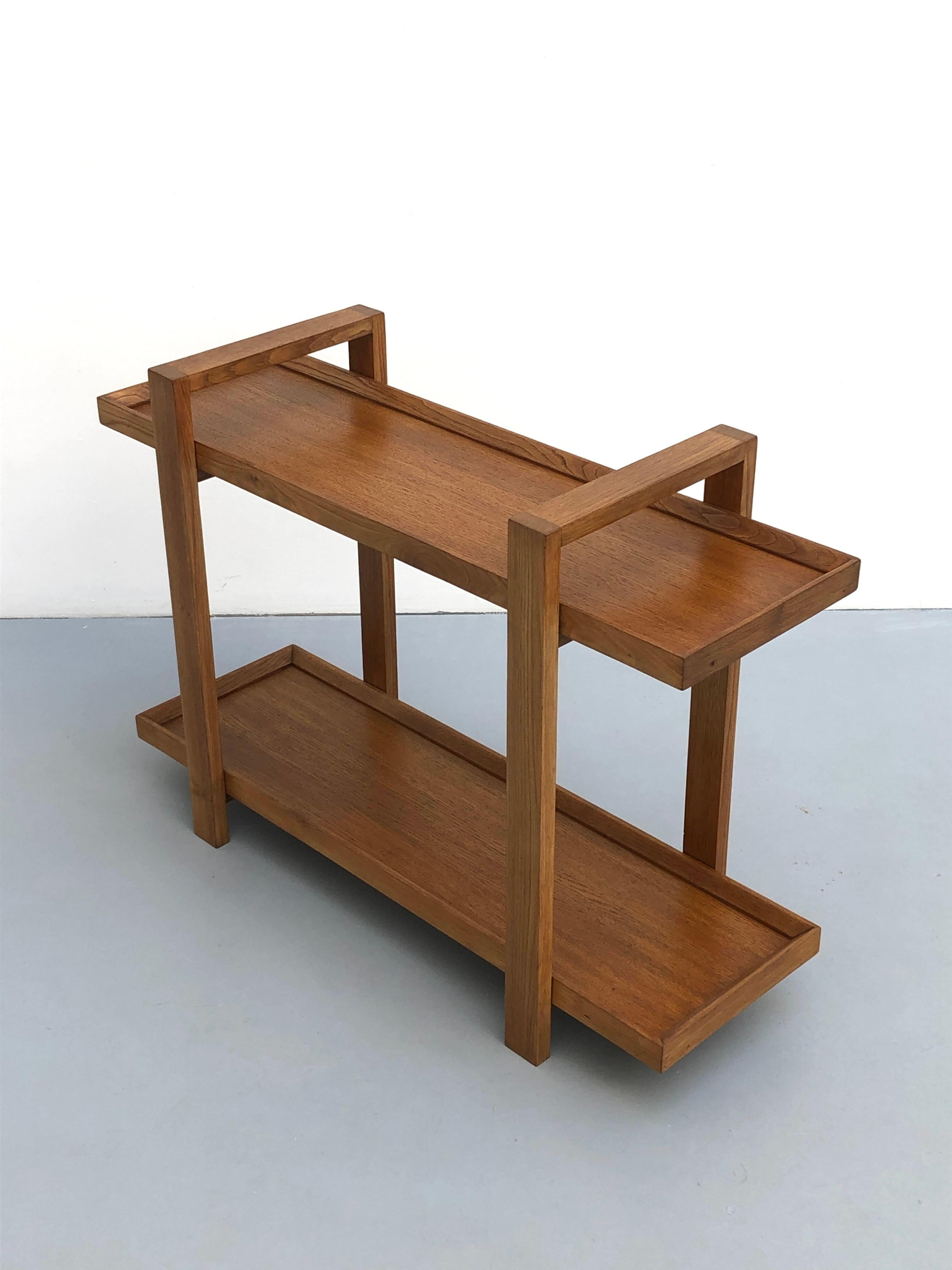 Console Table in Oak by René Gabriel, 1940 In Excellent Condition For Sale In PARIS, FR