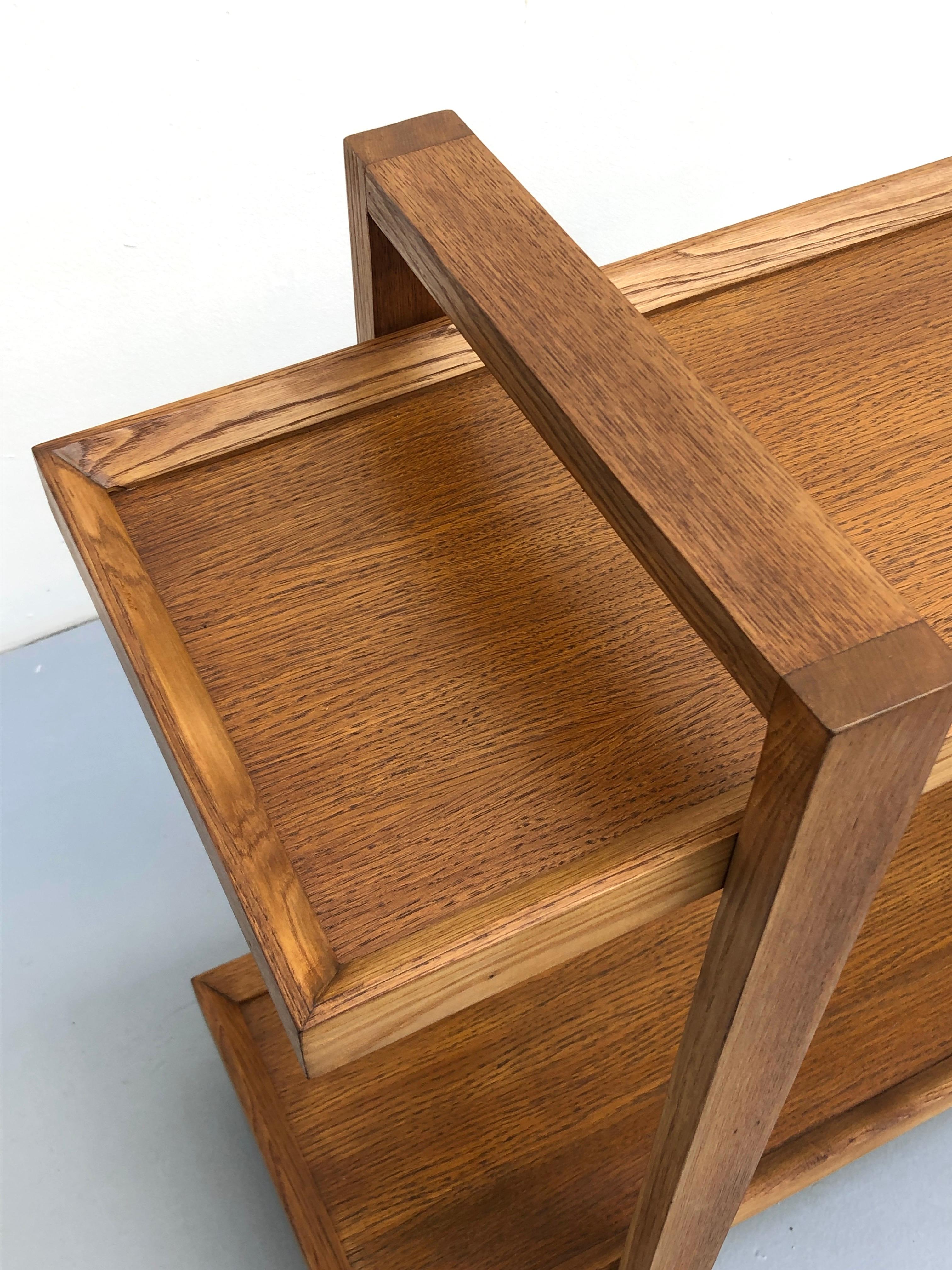 Chêne Table console en chêne de René Gabriel, 1940