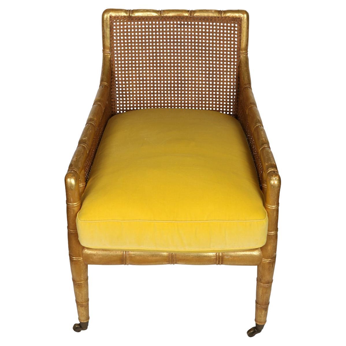 Dessin Fournir Silla bergere de bambú dorada a medida