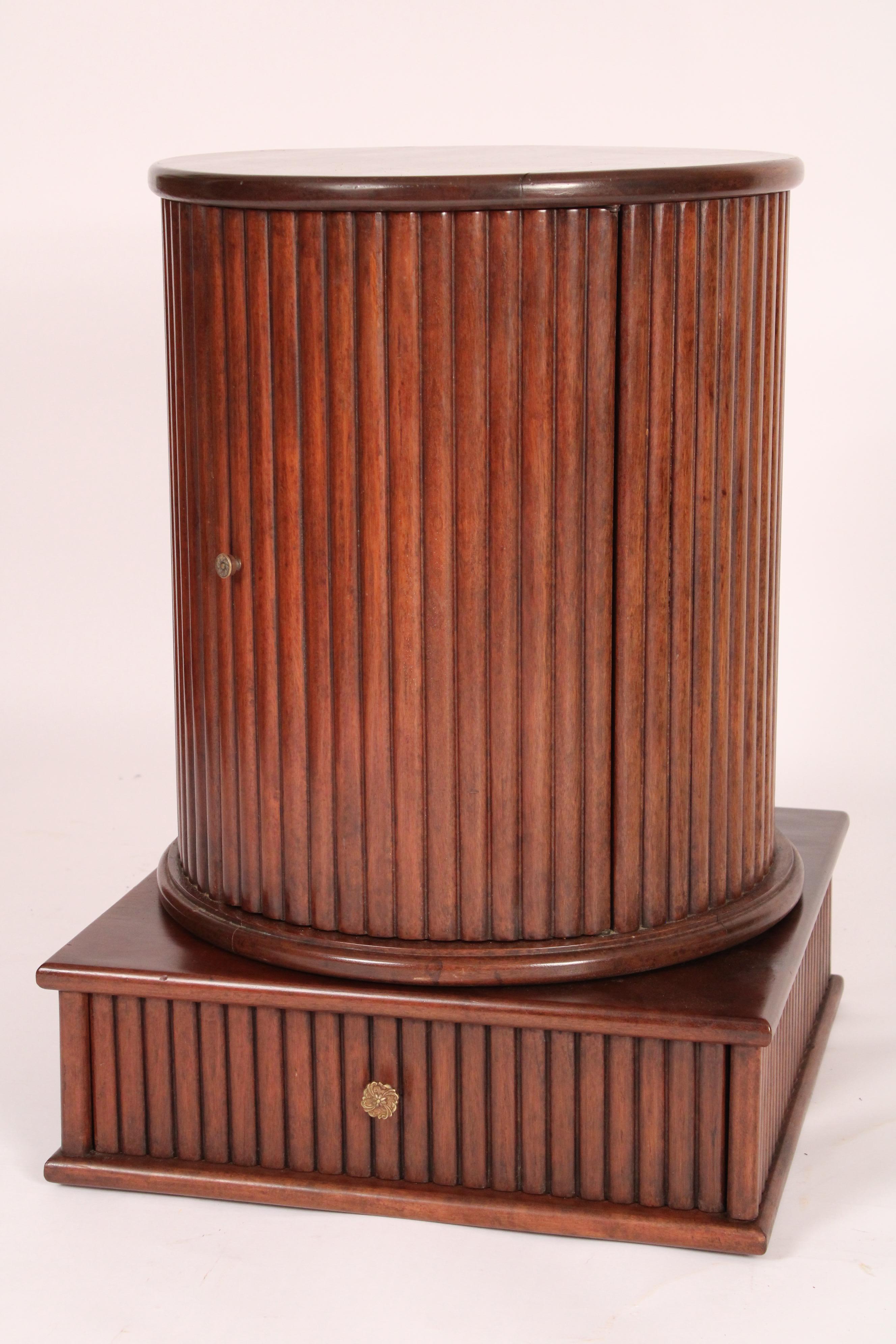 Neoclassical Dessin Fournir Mahogany Cylinder Cabinet / Occasional Table For Sale