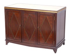 Dessin Fournir Credenza in legno di mogano e piano in marmo e dorato in parcella