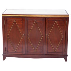 Dessin Fournir Buffet / Crédence en acajou Wood Wood & parcel Gilt / Marble Top