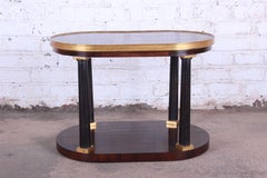 Dessin Fournir Neoclassical Oval Two-Tiered Occasional Table