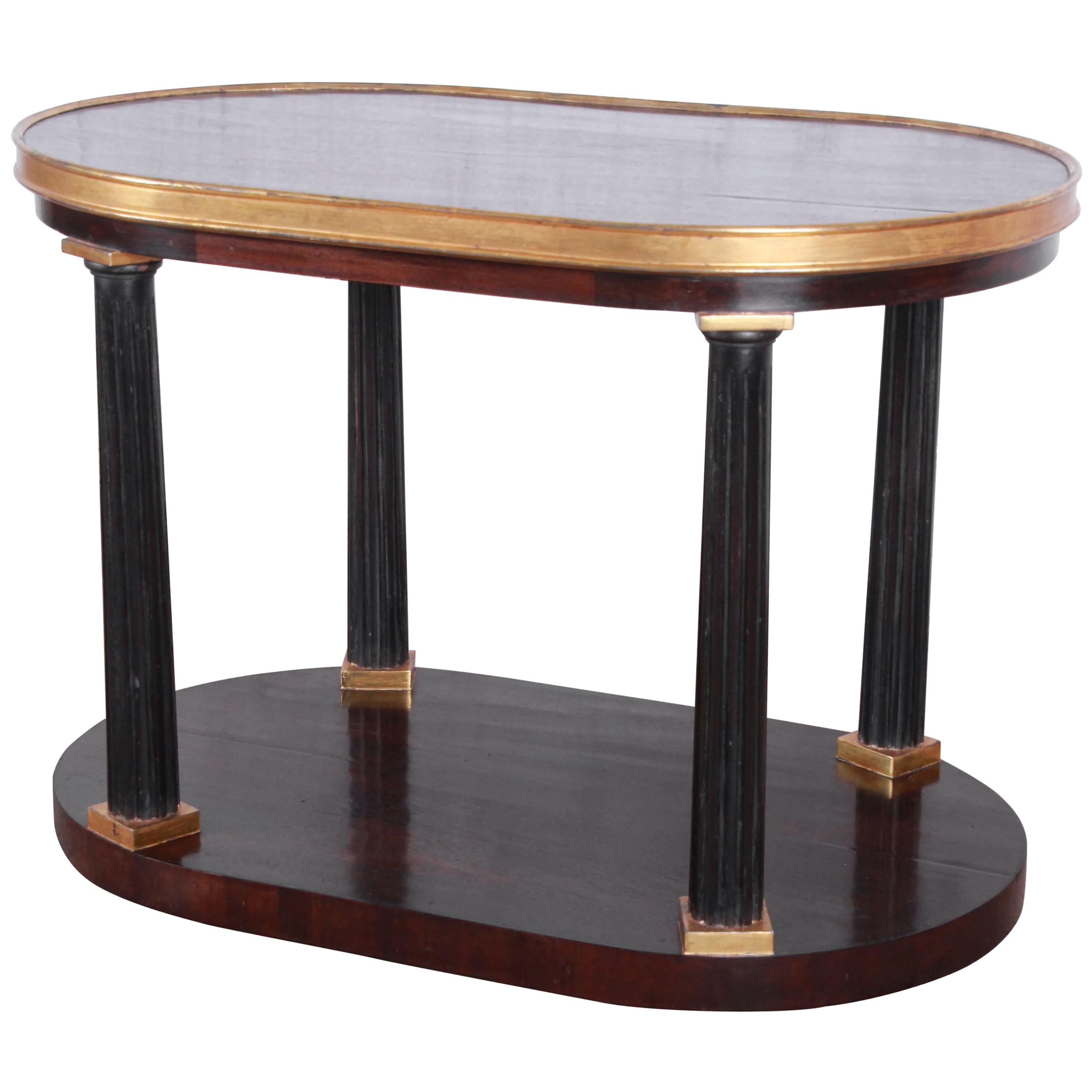 Dessin Fournir Neoclassical Oval Two-Tiered Occasional Table