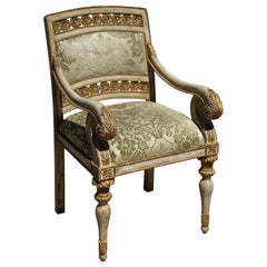 Dessin Fournir:: Quatrain Chaise piémontaise en bois doré italien sculpté et percé