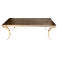 Dessin Fournir "Rateau" Macassar Ebony and Silvered Metal Coffee Table