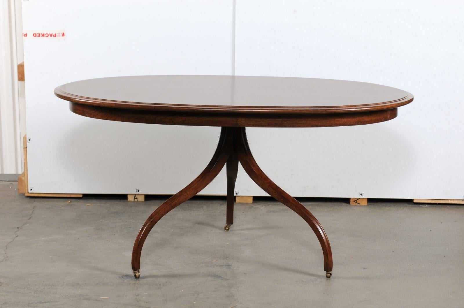 Contemporary Dessin Fournir Regency Style Walnut Table