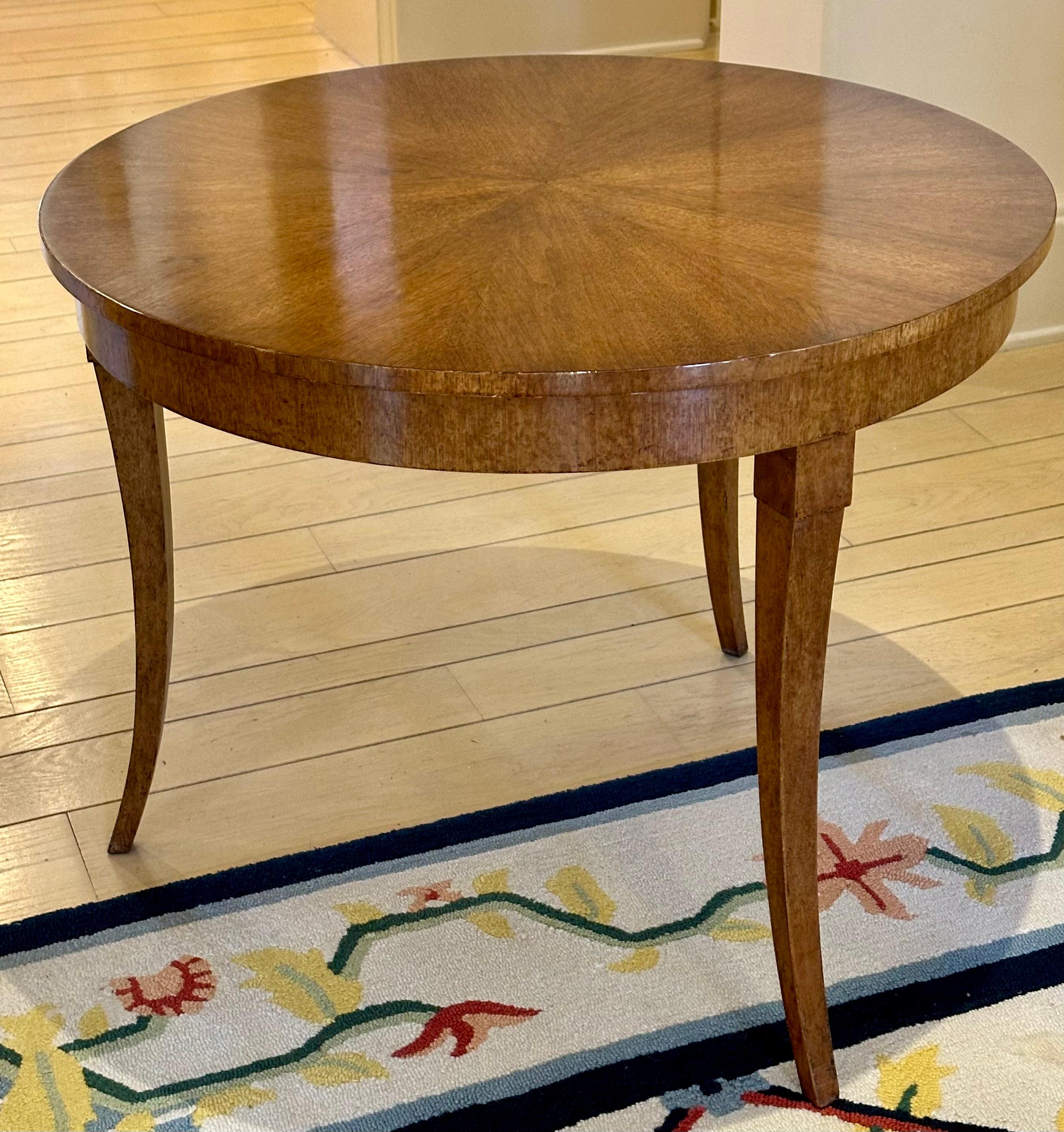 Directoire Dessin Fournir Round Burlwood Side Table