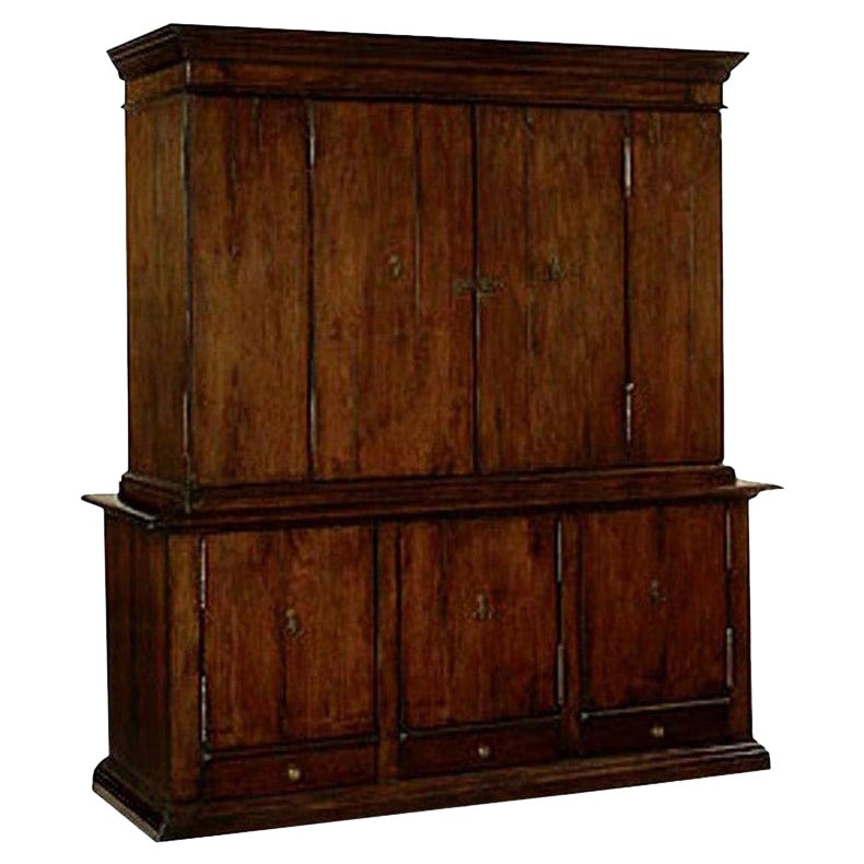 Dessin Fournir Signed Exceptionally Large Two Part Wood Ricci Cabinet For Sale