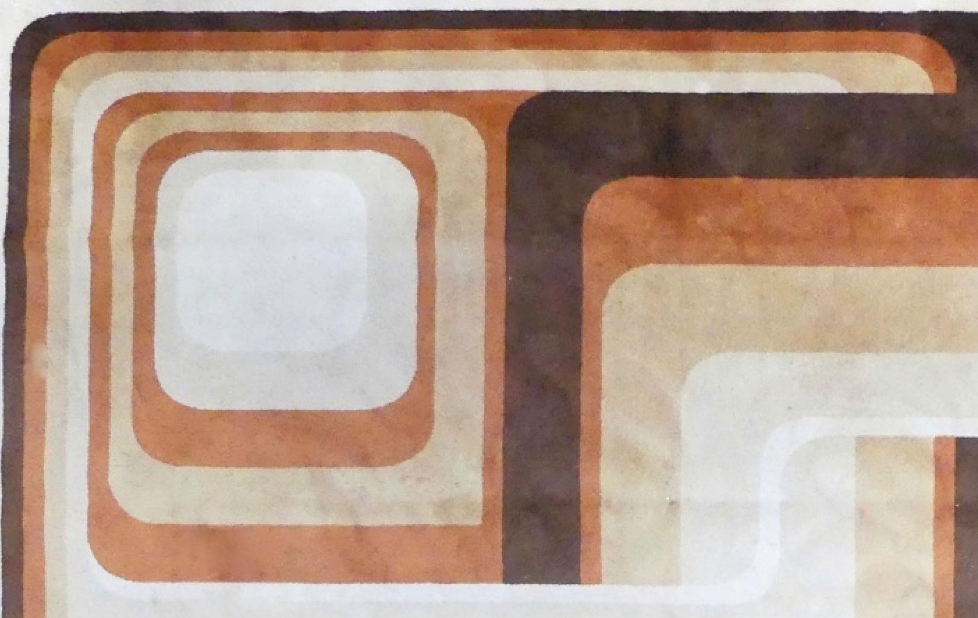 Important carpet Desso, wool pattern geometric - 275 x 200 cm- 1970s. Origin Prinstapijt Netherlands.