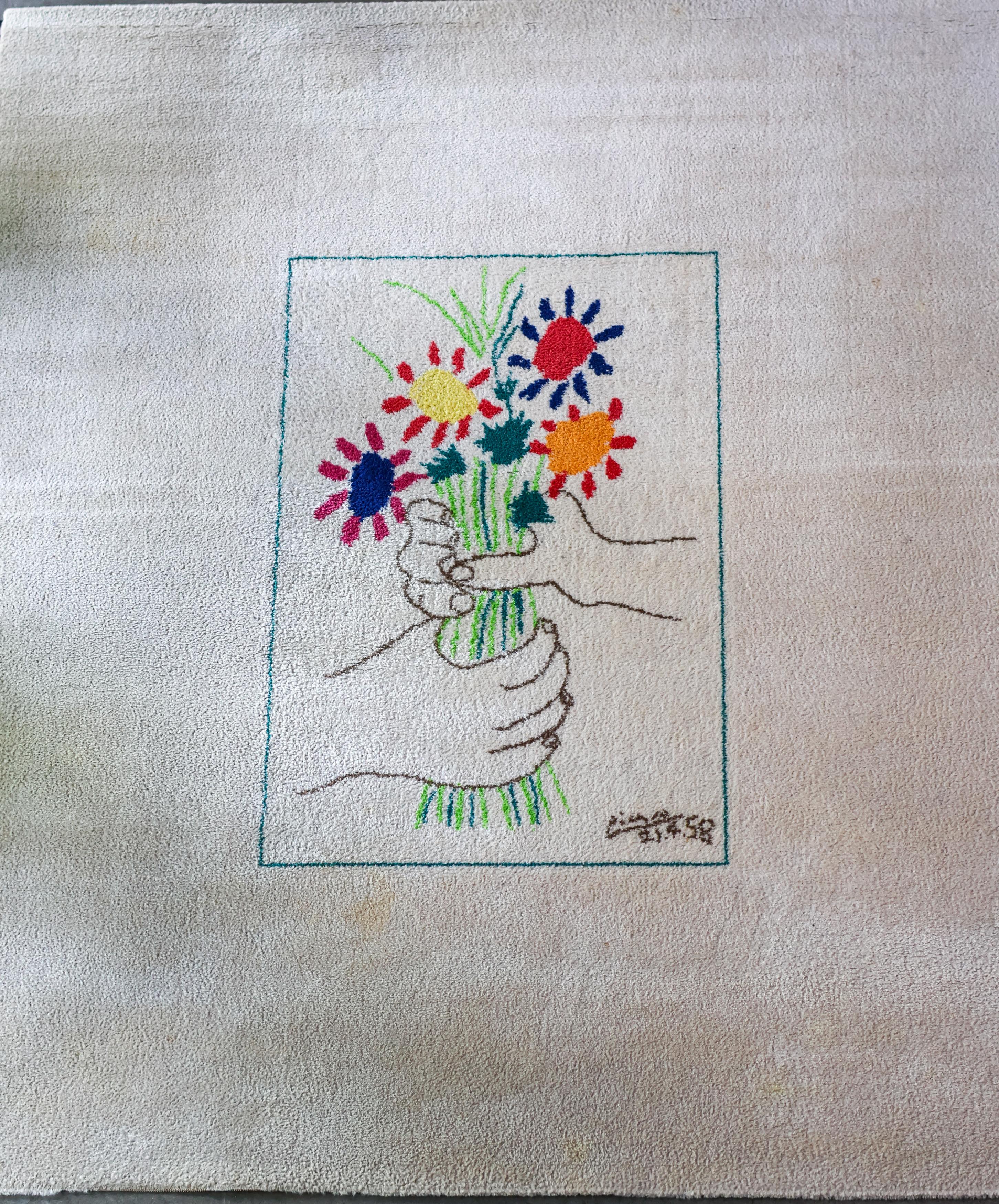 Desso Teppich Wandteppich Picasso Le Bouquet Paris Edition 1958/1997 (Ende des 20. Jahrhunderts) im Angebot