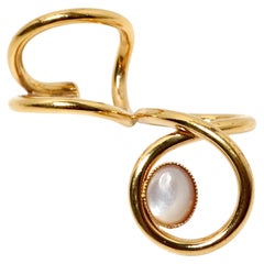 Anello doppio con gemme in costume placcato oro 18k Destree