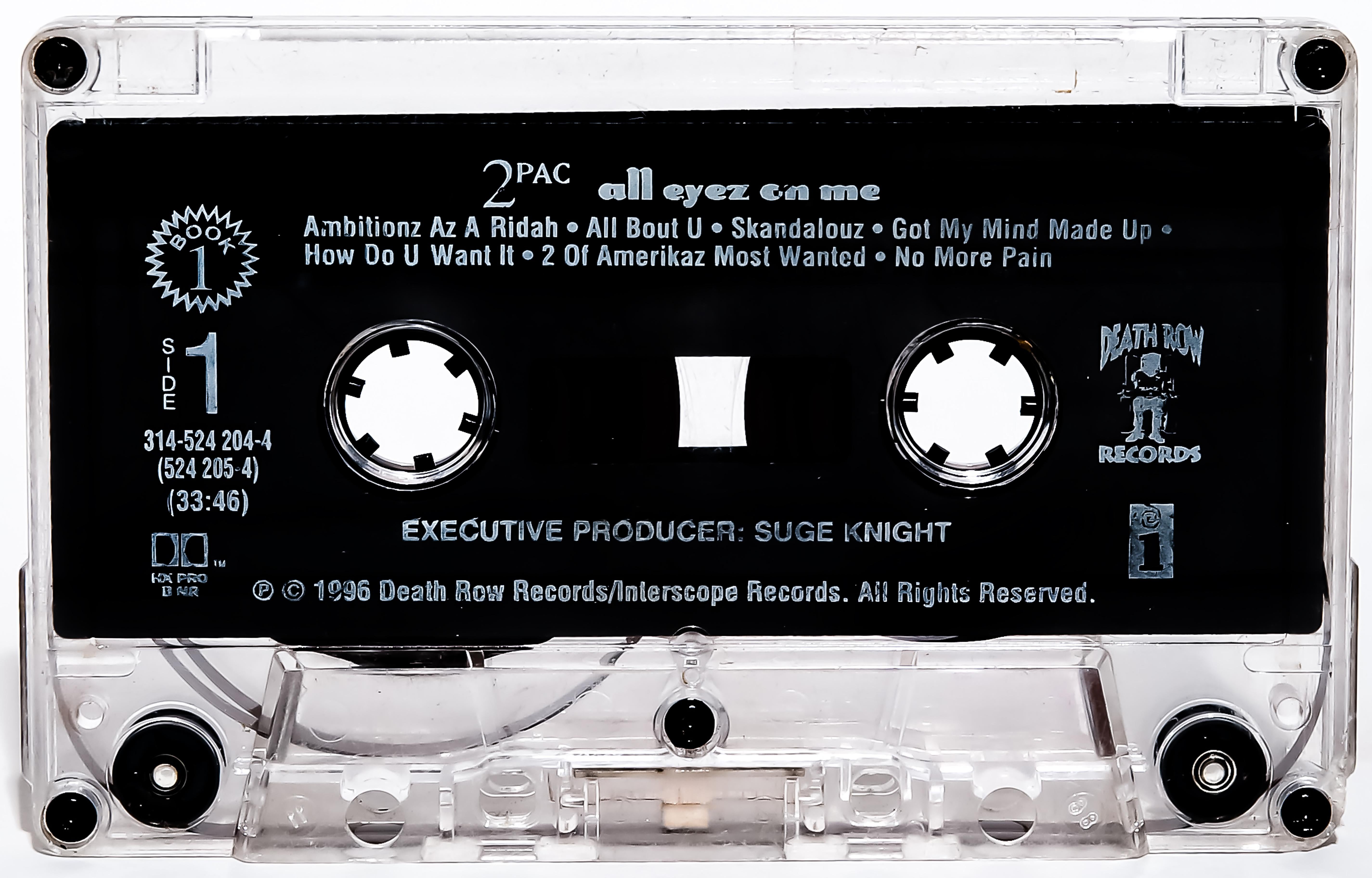 Photographie de cassette « All Eyez On Me » de Tupac Shakur 2pac, 30x50