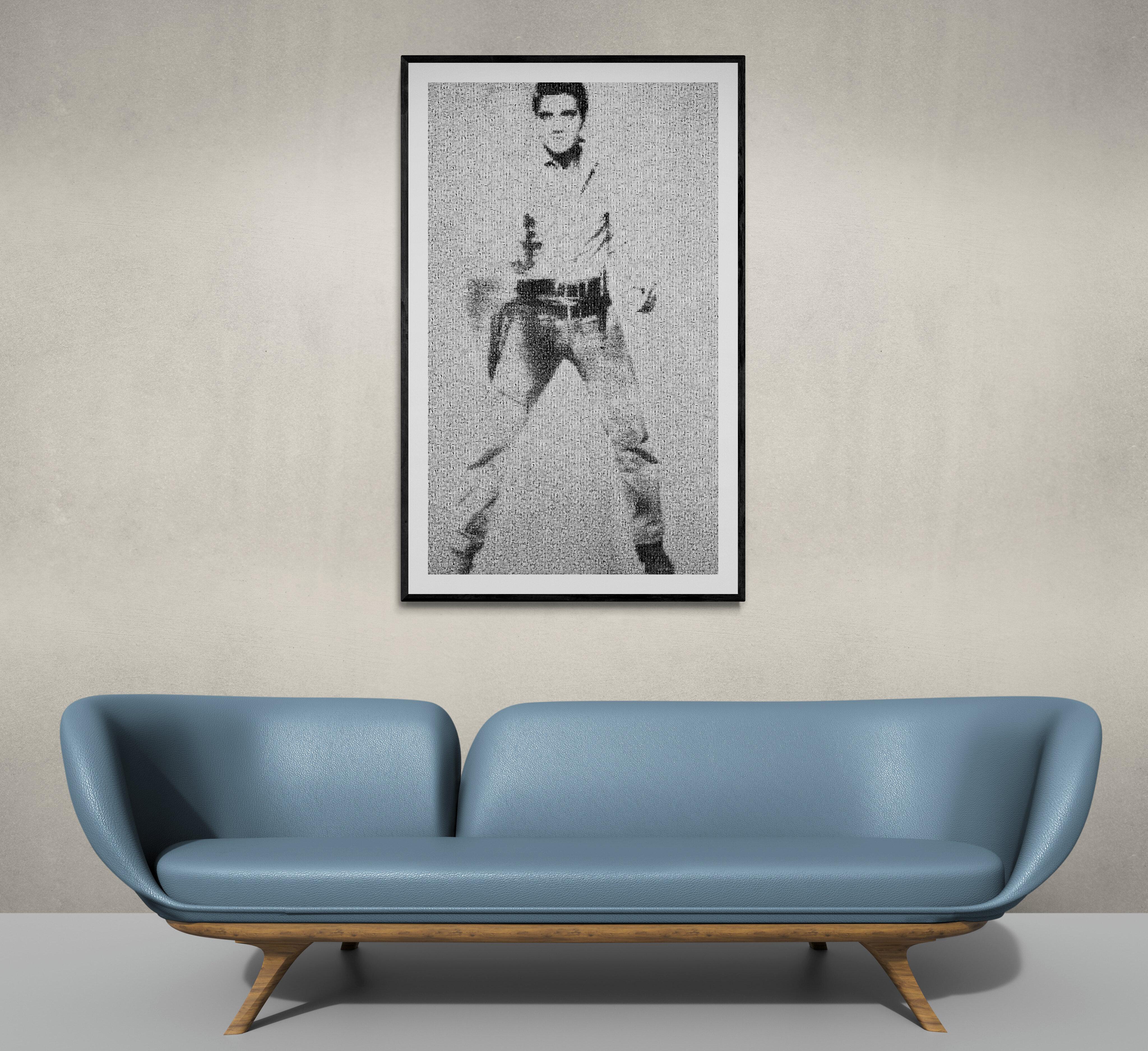 36x48 ELVIS by WARHOL ICONS Exhibition Print  PHOTOMOSAIC PHOTOGRAPHY Pop Art For Sale 2