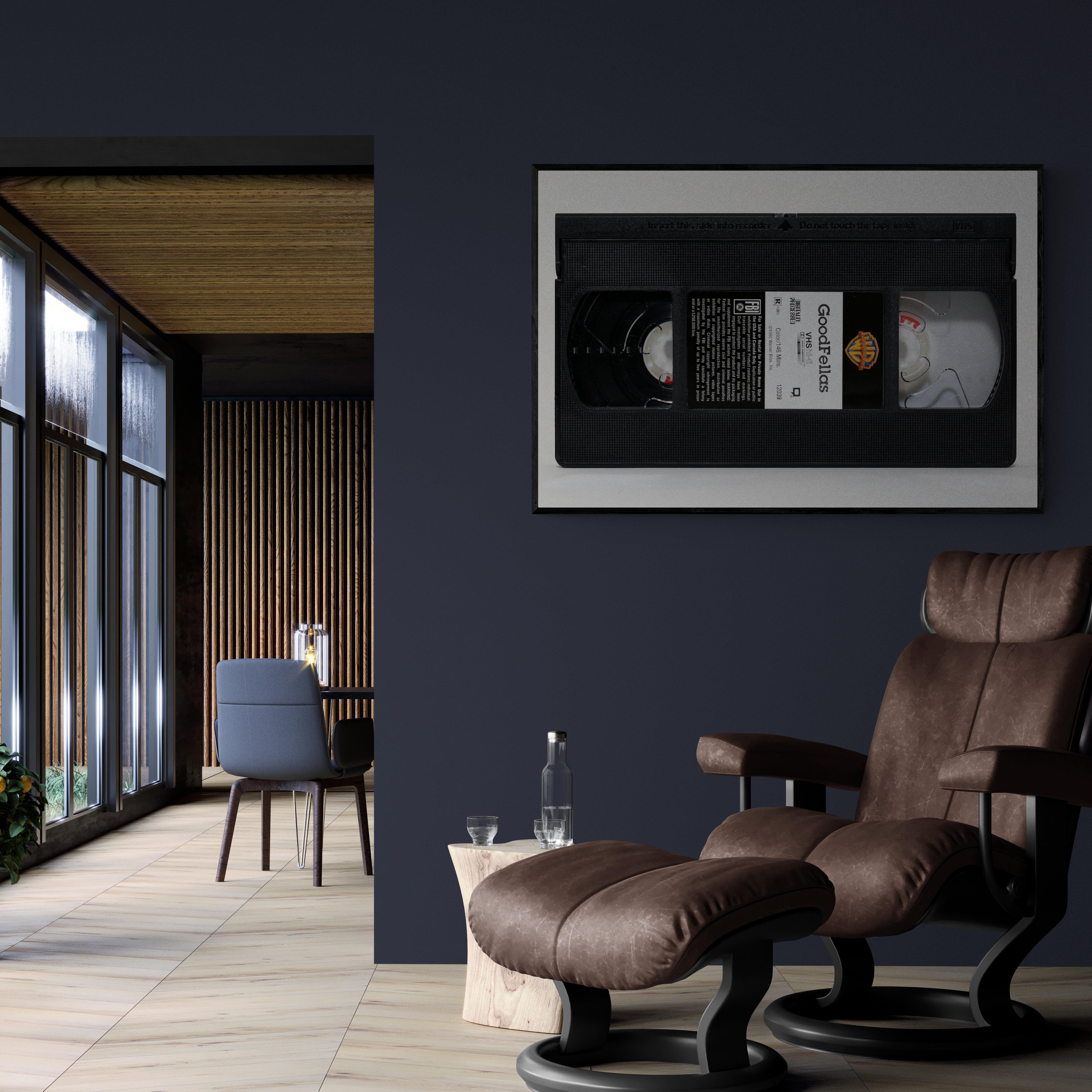 36x48 „Goodfellas“ VHS-Fotografie, Pop-Art-Fotografie (Schwarz), Still-Life Print, von Destro