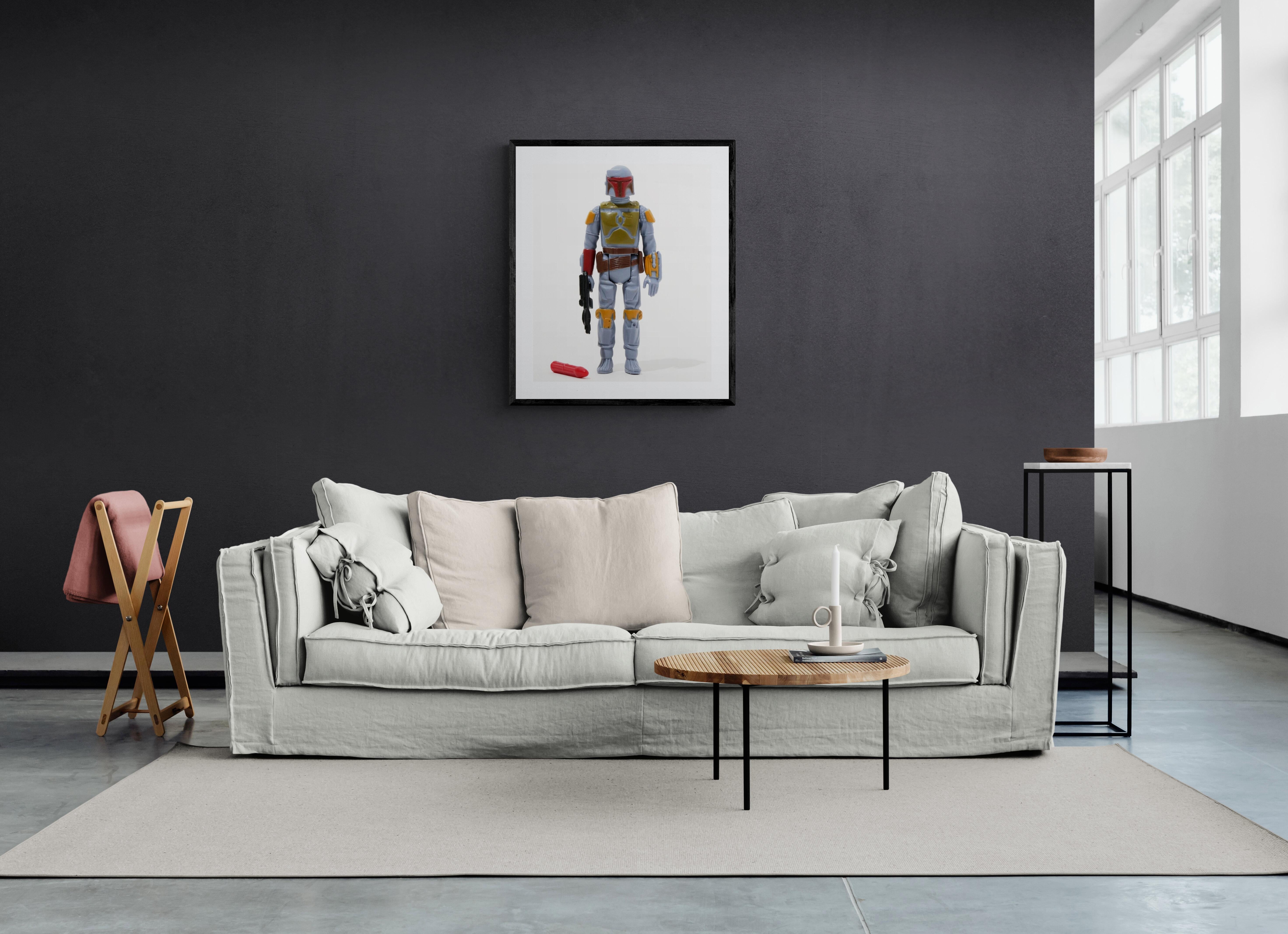 40x28  Rocket Firing Boba Fett Star Wars, Empire Strikes Back, Jedi Unsigned - Gray Still-Life Photograph by Destro
