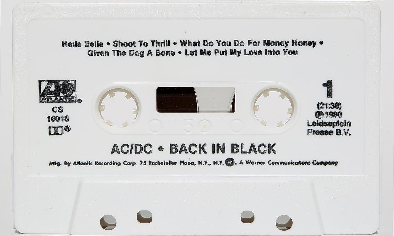 Destro Color Photograph - 40x60 AC DC BACK IN BLACK Photography Photograph Cassette Tape Unsigned Print