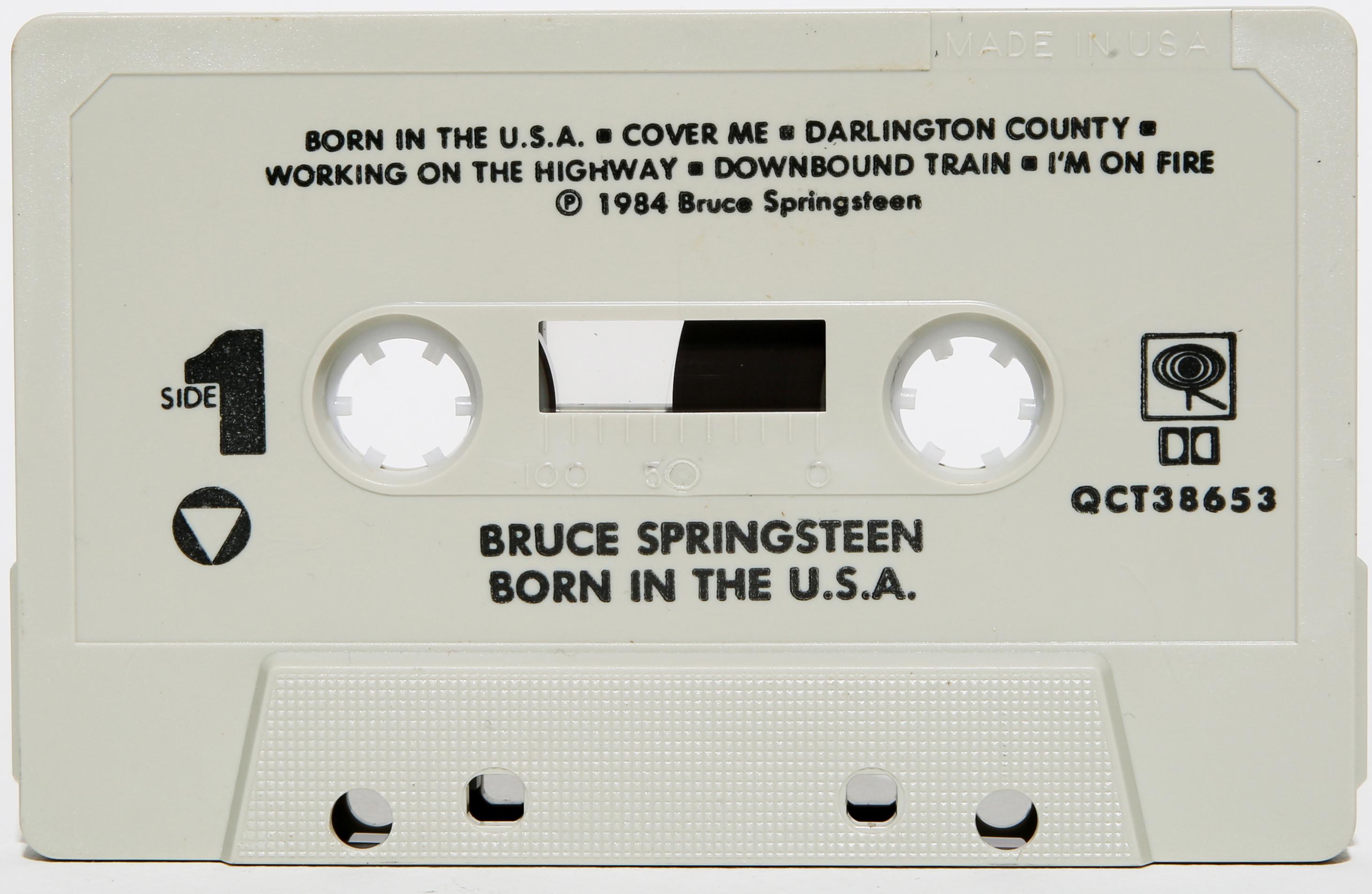 Color Photograph Destro - Cassette Pop Art BRUCE SPRINGSTEEN «BORN IN THE USA », 40x60