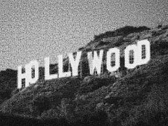 48x64 "Hollywood Sign" Fotomosaico Pop Fotografia d'autore non firmata 