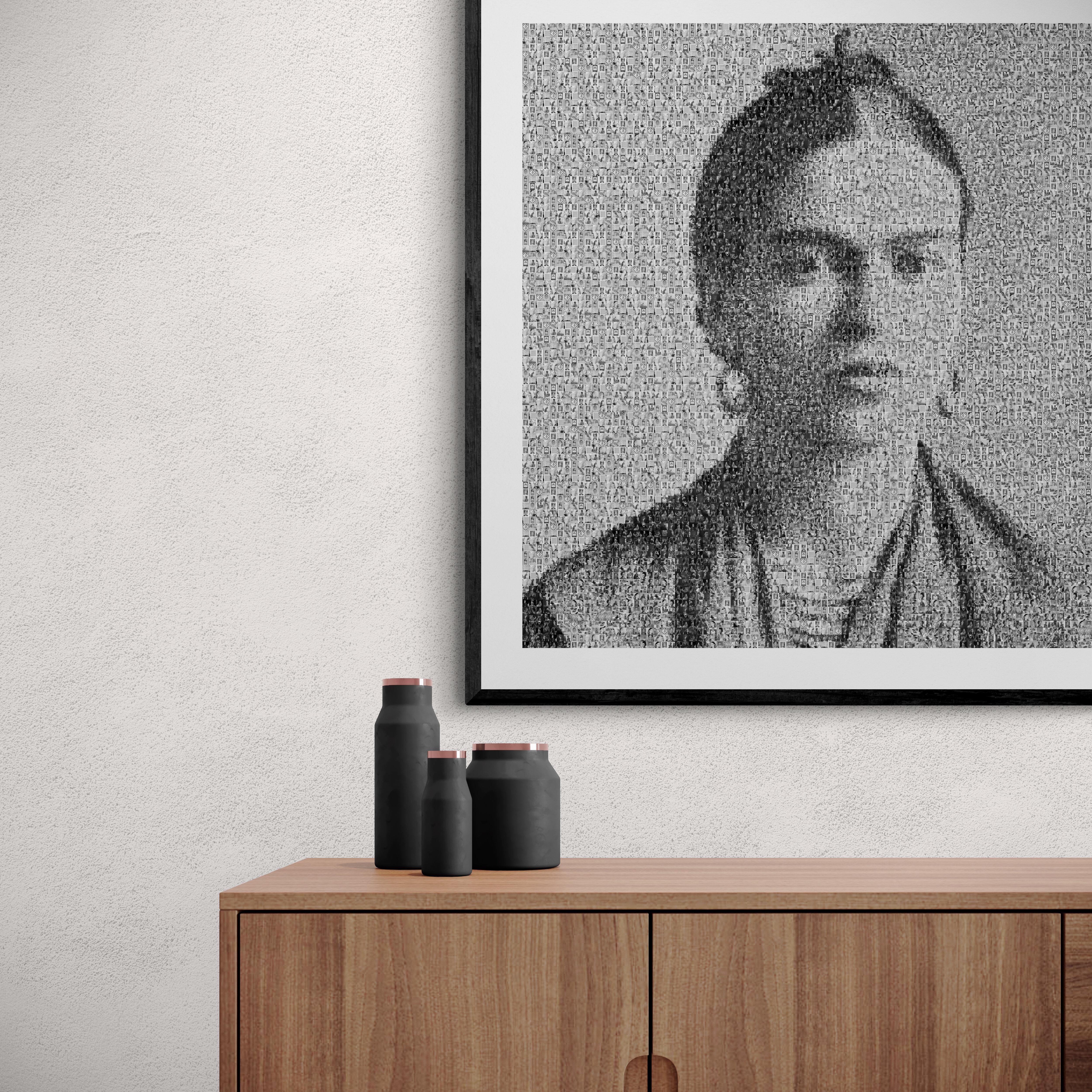 „50x40“ FRIDA KAHLO Fotomosaik Pop Art Archivalistische Kunstfotografie Druck 2
