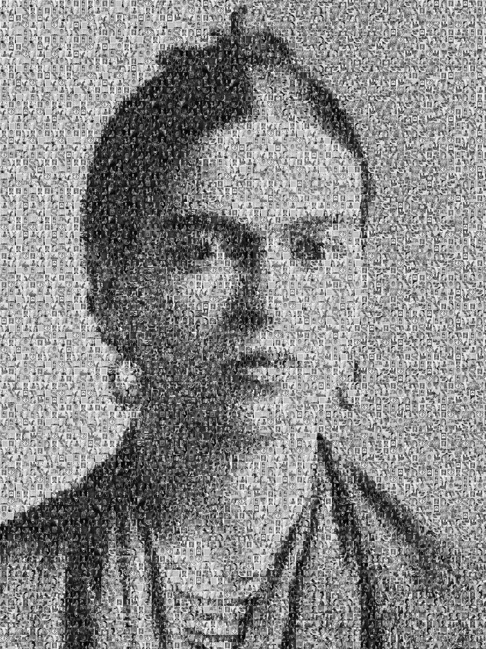 Black and White Photograph de Destro - "50x40" FRIDA KAHLO Photomosaic Pop Art Archival Fine Art Photography Firmado