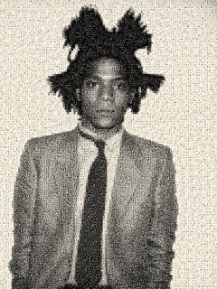 Photographie d'archives photoMOSAIC Pop Art de Jean Michel Basquiat, 50x40, signée