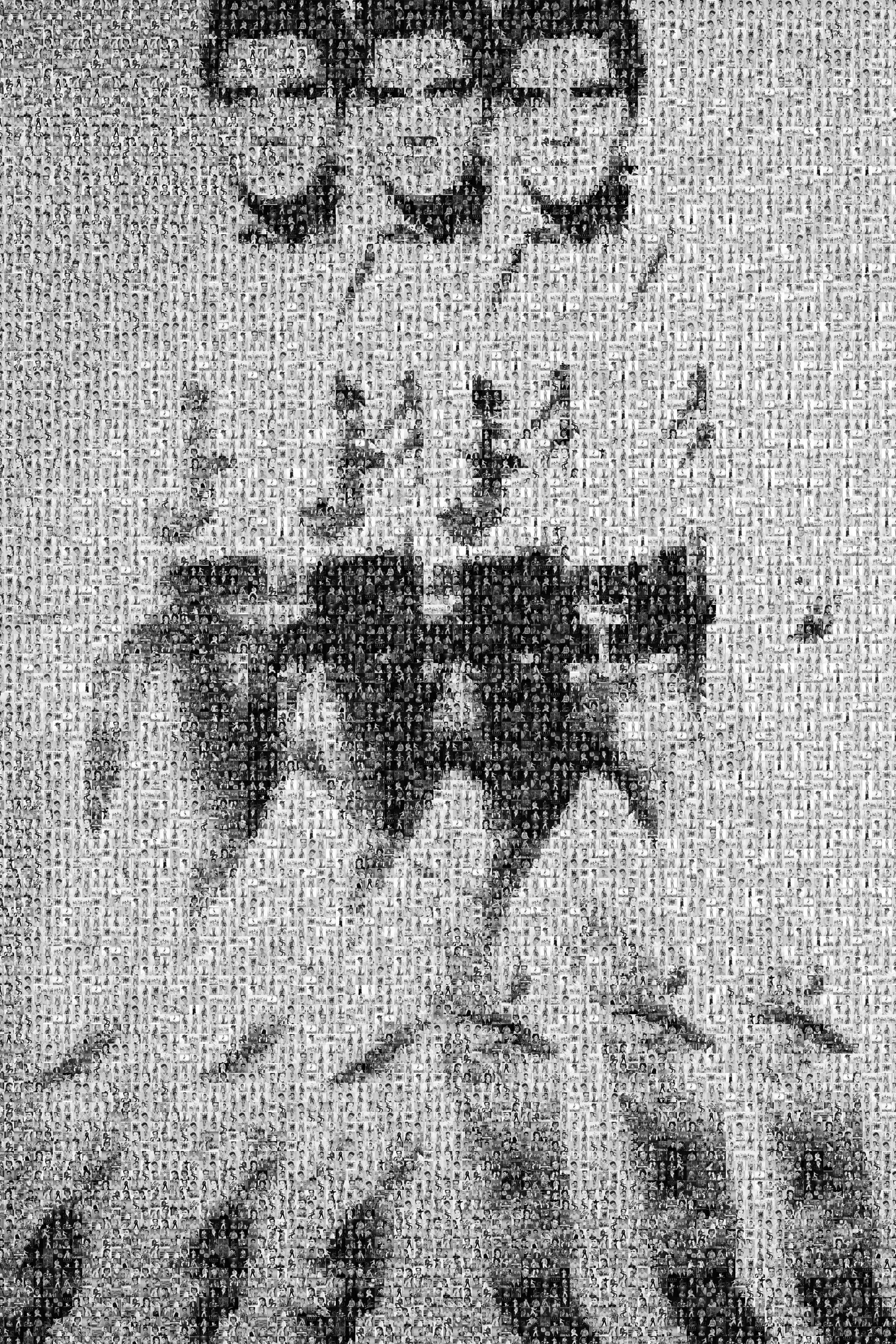 60x40 « Triple Elvis by Warhol » - Photographie photomosaïque Pop Fine Art signée