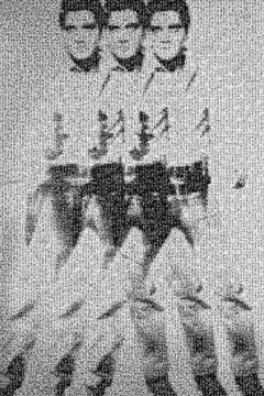 60x40  "Triple Elvis by Warhol" Fotomosaico Pop Fine Art Photography Firmato