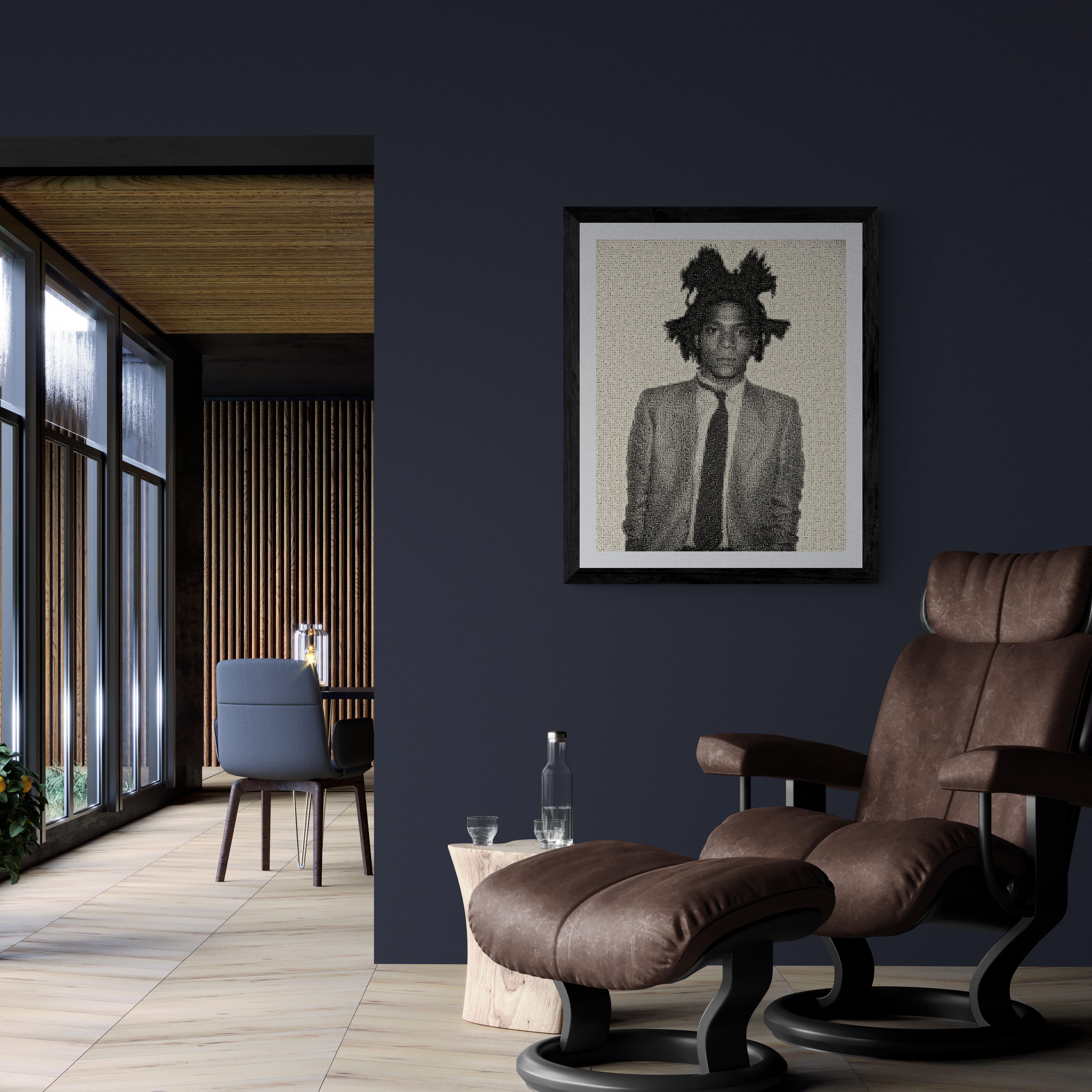 60x45 Jean Michel Basquiat PHOTOMOSAIC Street Pop Art Archival Photography Print en vente 1