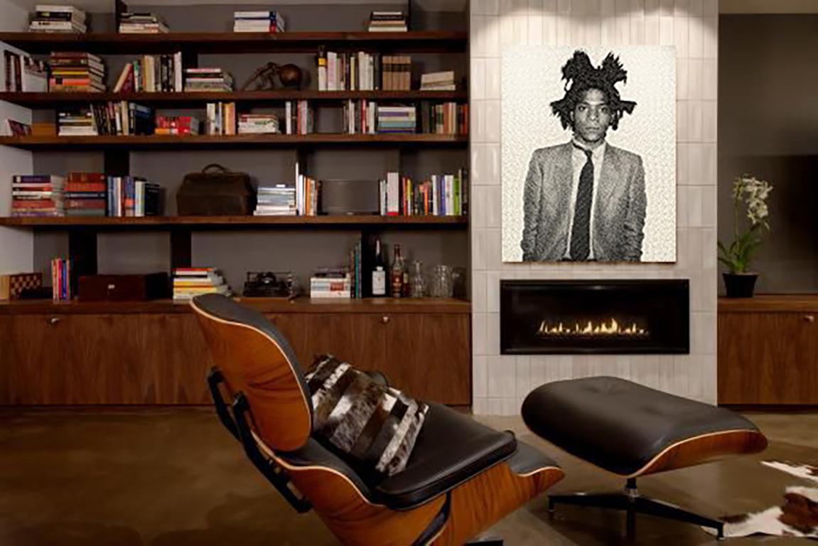60x45 Jean Michel Basquiat FOTOMOSAICO Fotografía de arte pop callejero Firmado - Print moderno estadounidense de Destro