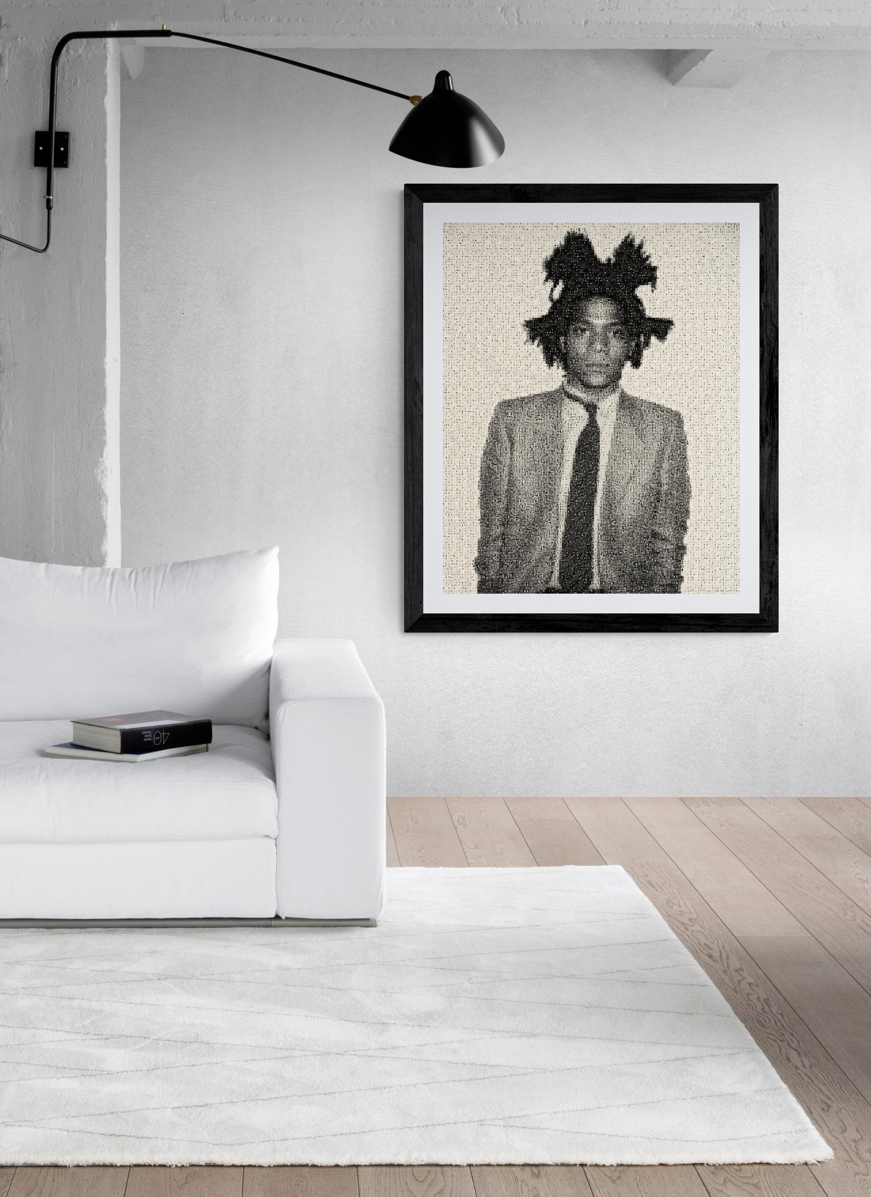 60x45 Jean Michel Basquiat FOTOMOSAICO Fotografía de arte pop callejero Firmado en venta 2