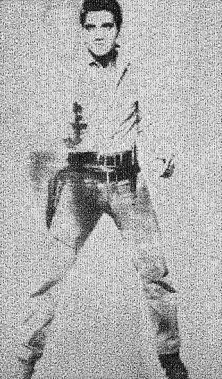 Destro Black and White Photograph – 64x48 „ Elvis von Warhol“ Fotomosaik- Pop- Fine Art-Fotografie, unsigniert
