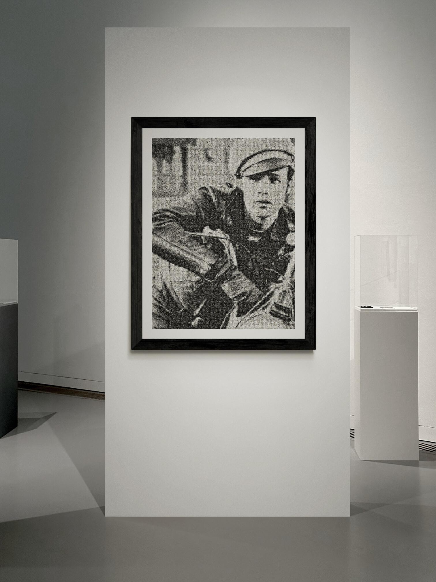 64x48 „ Marlon Brando von Warhol“ Fotomosaik Pop Fine Art Fotografie, signiert – Print von Destro
