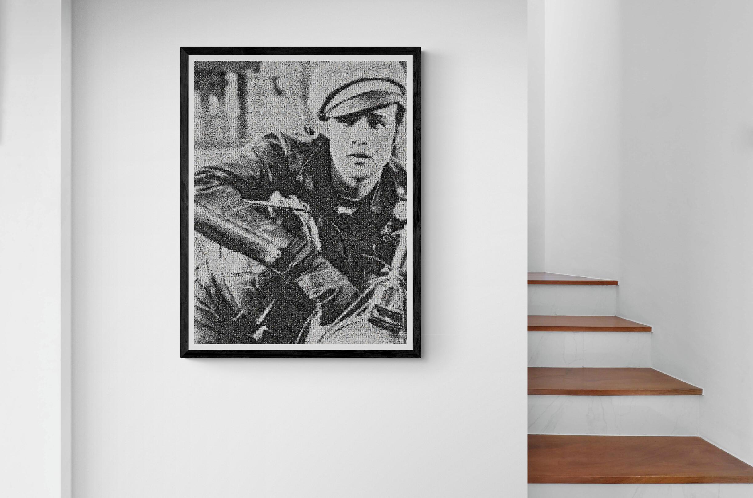 64x48 „ Marlon Brando von Warhol“ Fotomosaik Pop Fine Art Fotografie, signiert (Amerikanische Moderne), Print, von Destro
