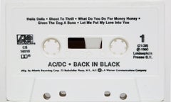 AC DC BACK IN BLACK 40x60 Fotografía Cinta de casete Impresión artística