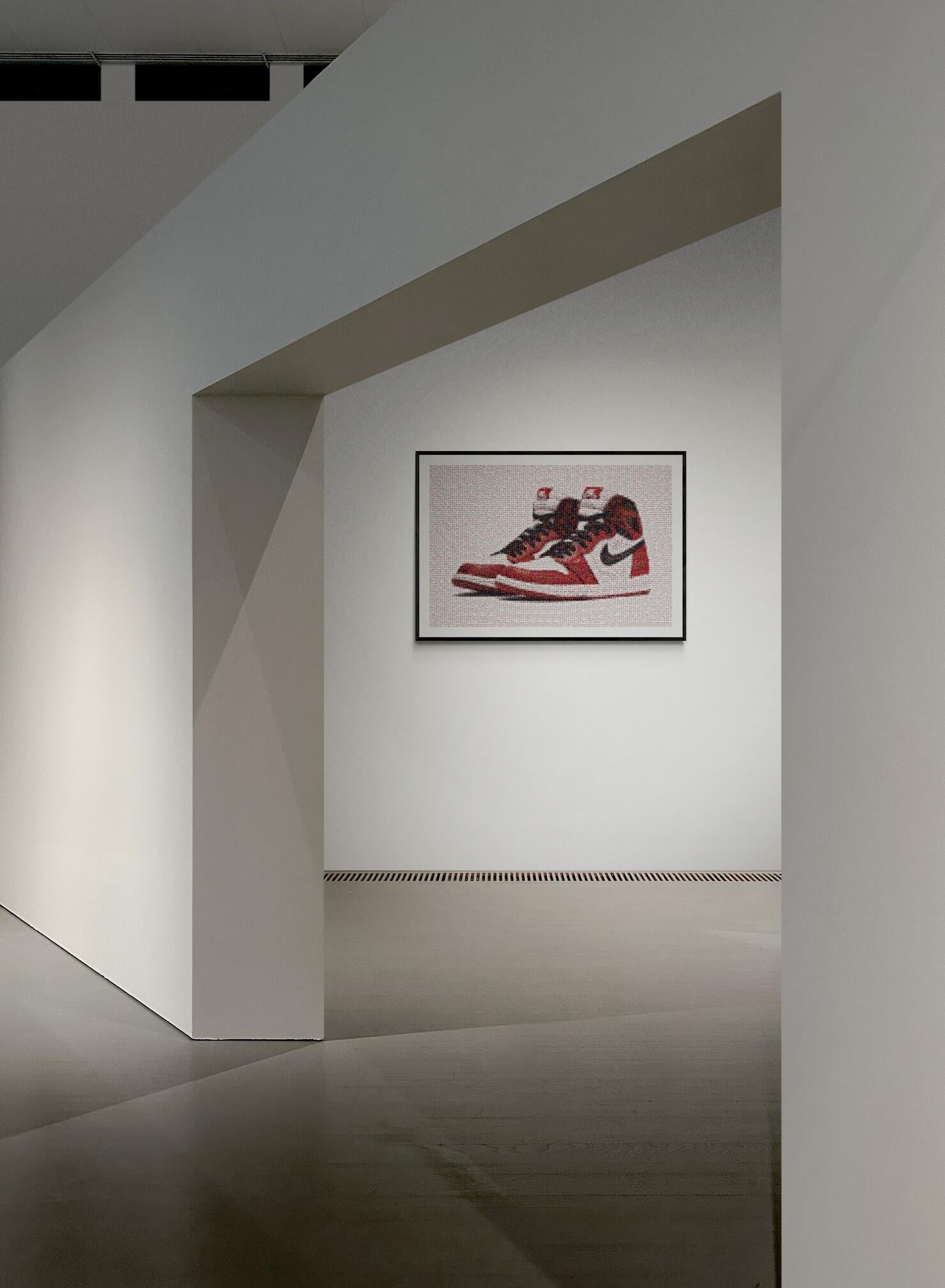 „Air Jordan“ 40x50 Nike Michael Jordan, Turnschuhe, Fotografie der bildenden Kunst, signiert – Photograph von Destro