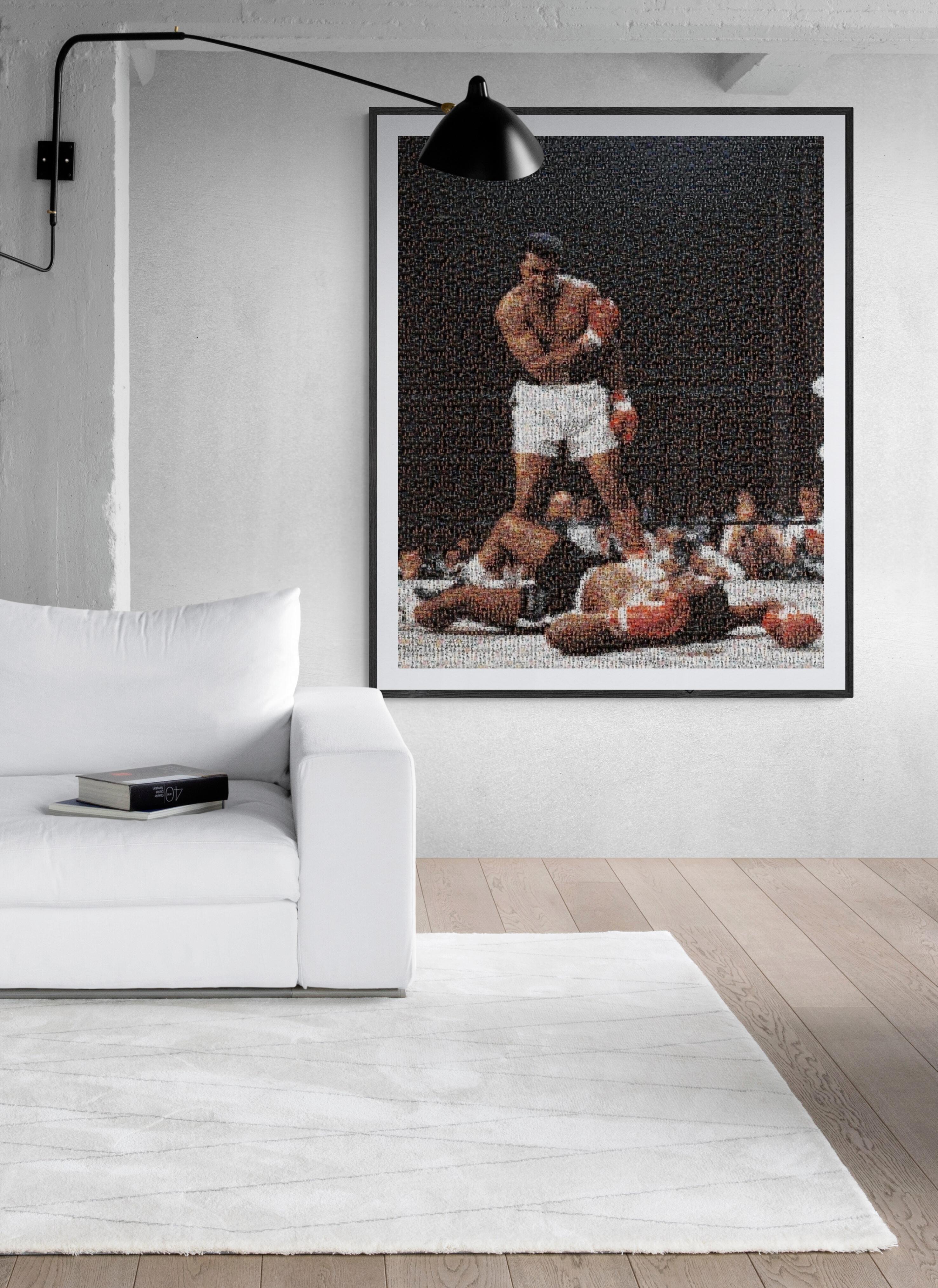 Ali, portrait de Muhammad Ali, 36x48  Photomosaïque Photographie Pop Art  Non signé en vente 5