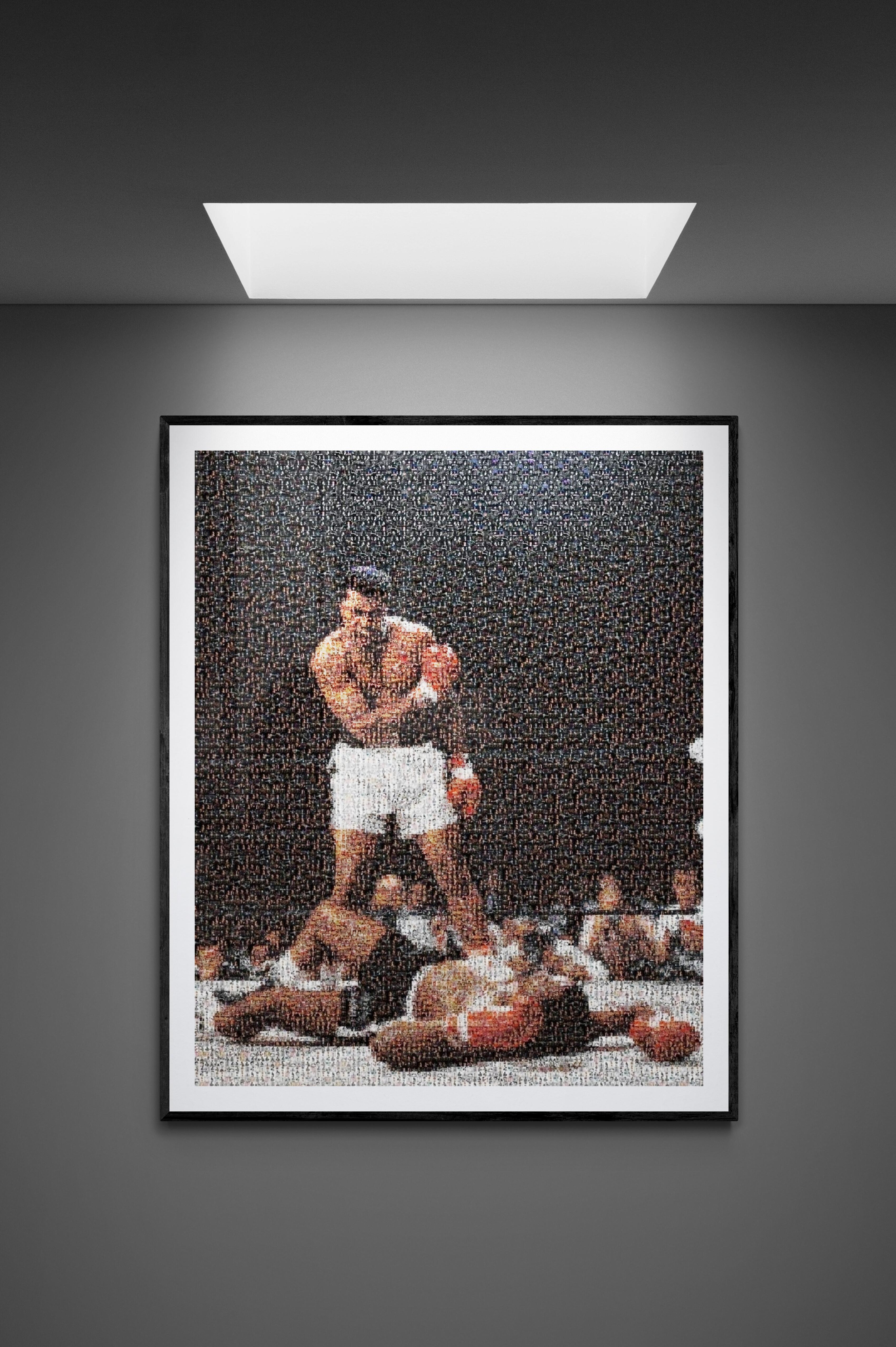 « Ali » Muhammad Ali Portrait 60x40  Photomosaïque - Photographie Pop Art non signée en vente 2