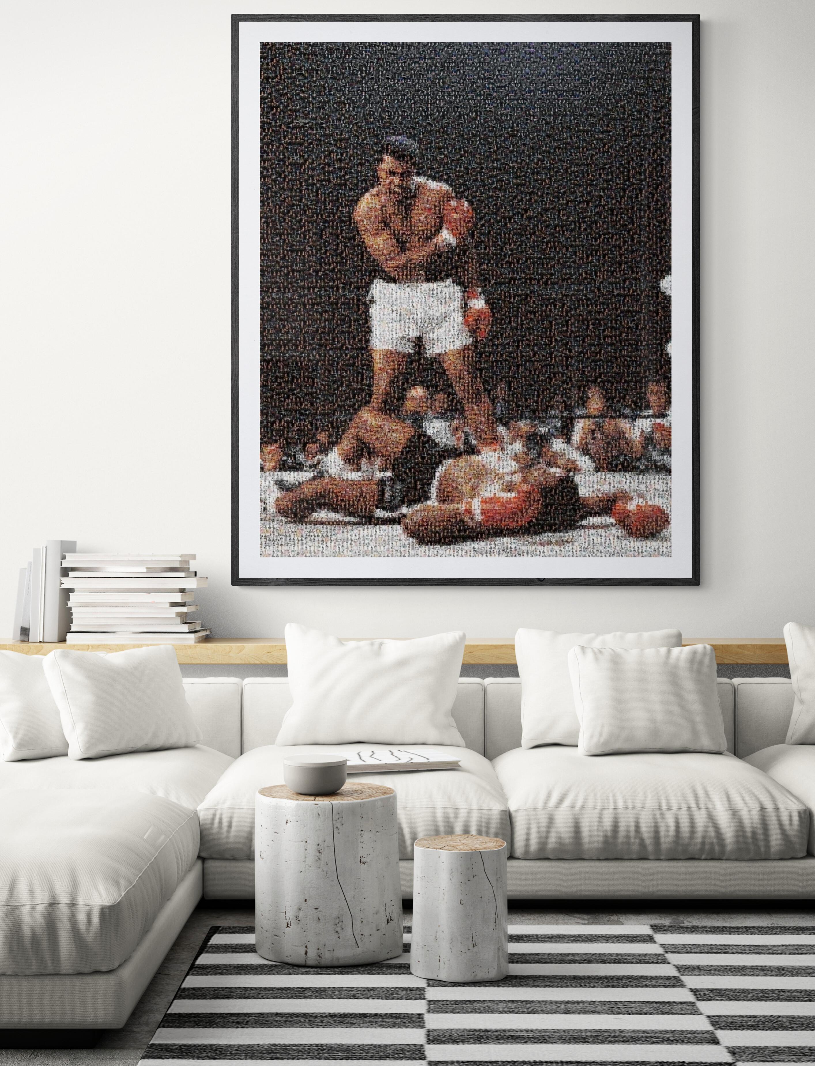 Muhammad Ali-Porträt 60x45 Fotomosaik-Fotografie Pop Art  Fotografieren Sie im Angebot 2