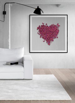 "BUTTERFLY HEART" 36x24 Pop Art Archival Print Butterflies Edizione non firmata
