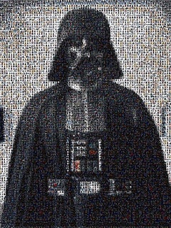 Darth Vader - Star Wars 24x36  Photomosaic Photography Pop Art Aluminum Print