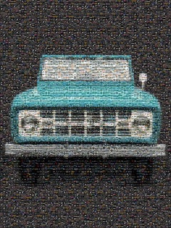Ford Bronco 36x48  Photomosaic Photography Pop Art Aluminum Print Ford Bronco