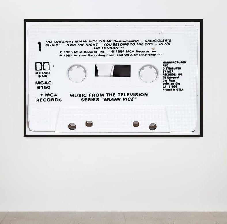 Photo non signée de la collection Miami Vice Soundtrack Cassette 30x50 Pop Fine Art - Modernisme américain Photograph par Destro