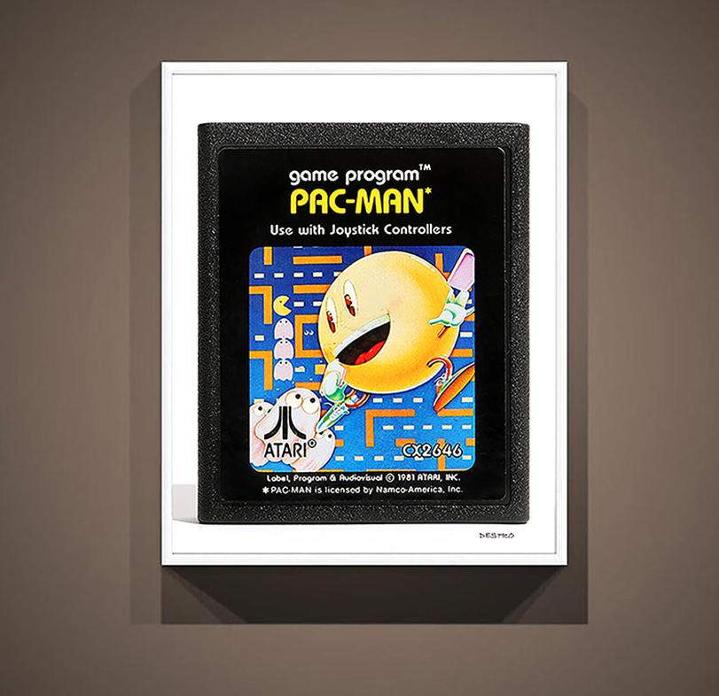 Pac-Man 24x30 Atari 2600 Cartridge, Photography  Print Pop Art