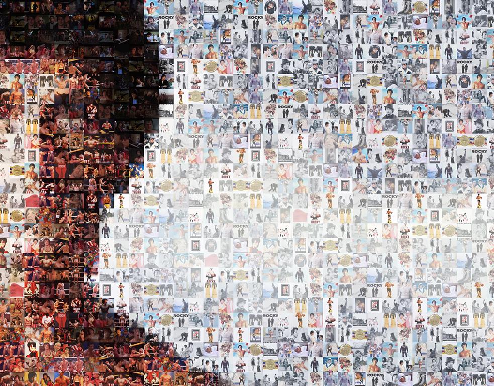 ROCKY 36x48 Sylvester Stallone Fotomosaico Fotografía Pop Art  Imprimir - Print de Destro