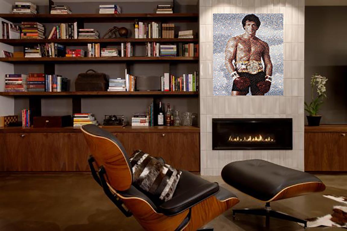 ROCKY 36x48 Sylvester Stallone Fotomosaico Fotografía Pop Art  Imprimir - Print moderno estadounidense de Destro