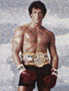 ROCKY 36x48 Sylvester Stallone Photomosaic Photography Pop Art Print