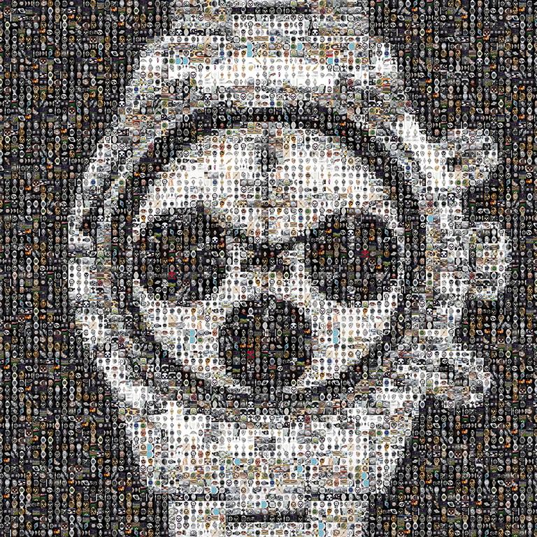 Still-Life Print Destro - Rolex Daytona 30x30 6263 Photographie photomosaïque Paul Newman Photographie d'art non signée