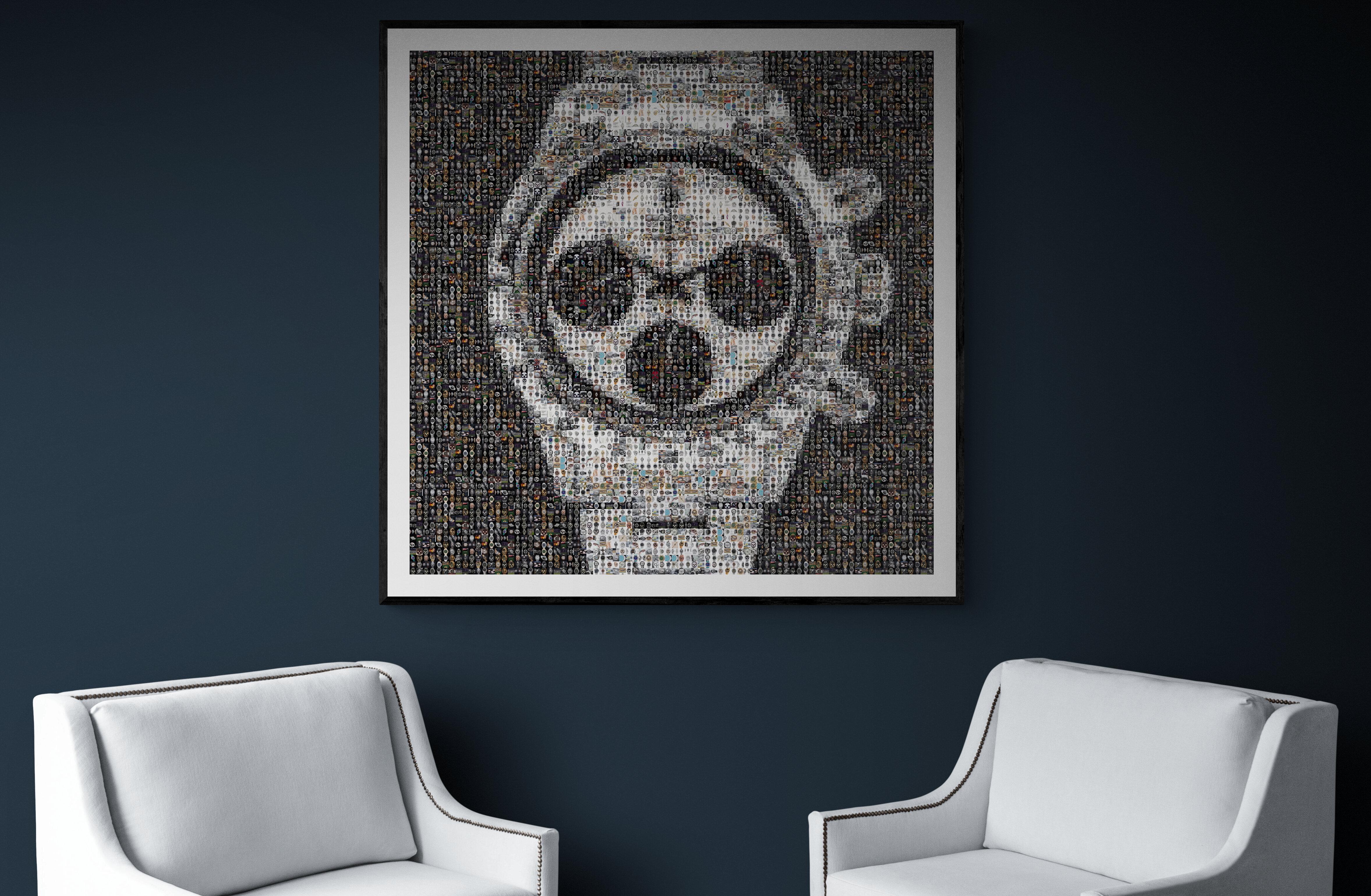 Rolex Daytona 60x45 6263 Paul Newman Fotomosaikfotografie Fine Art Unsigniert (Schwarz), Color Photograph, von Destro