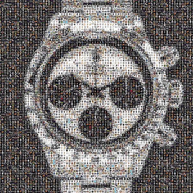 Rolex Daytona 60x45 6263 Paul Newman Photographie photomosaïque d'art non signée